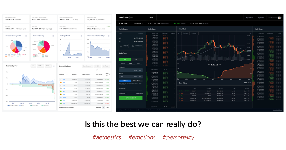 UX Blockchain dashboards